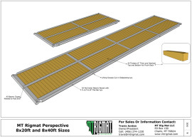 rig mat standard 8 ft wide detail drawing